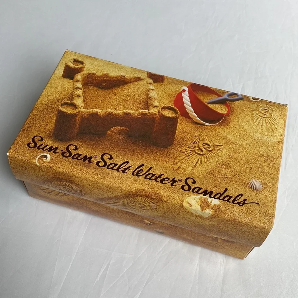 SUN-SAN Sailor Salt Water Sandals Black Size 18 EU 3 US Leather New In Box NWT - Picture 10 of 11